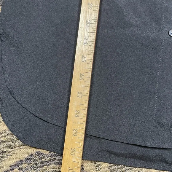 Calvin Klein Polyester Long Sleeve Button Up Black Top Womens Size Medium - Picture 5 of 8